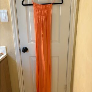 Vibrant Orange Maxi Dress
